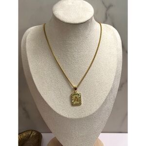 Initial "A" Pendant Necklace